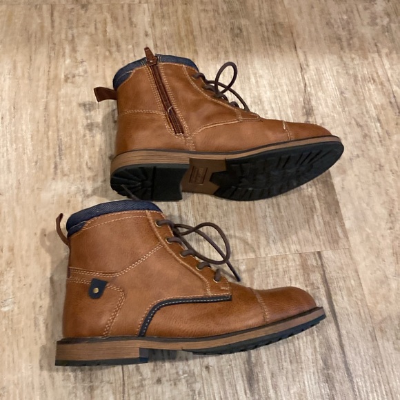 Sonoma boys 3Y brown boots with denim trim - Picture 4 of 6